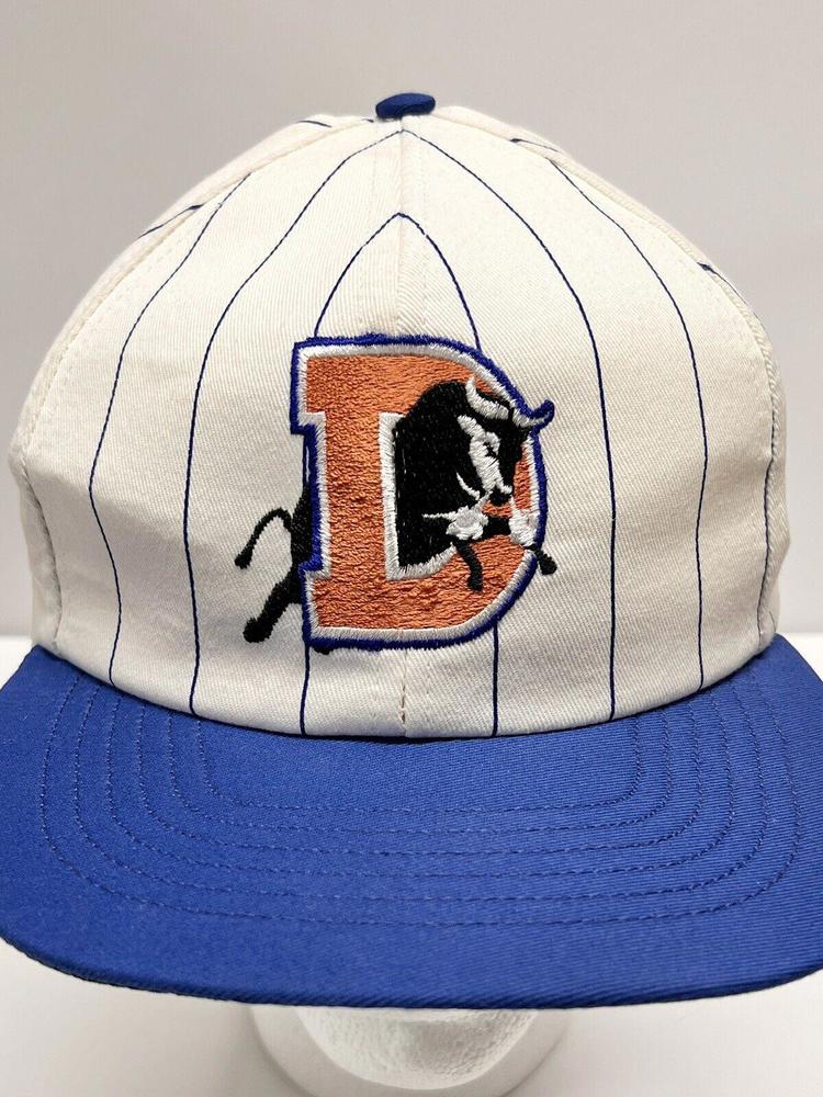 VTG Durham Bulls Snapback Hat RARE NOS MLB TAGS Striped USA NC Tampa Rays Minor - Picture 2 of 12